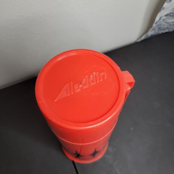 Vintage Aladdin's Vanguard 32C-Cup Quart Thermos Bottle Black Diamond Design 12" - Picture 2 of 9